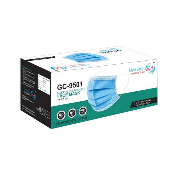 3PLY Geocare Blue Mask - 100 Per Pack